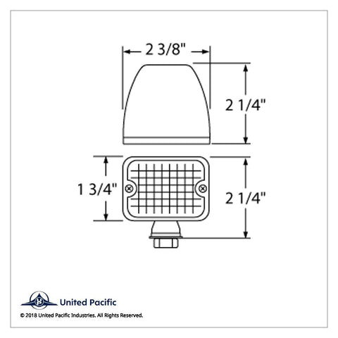 6 LED Medium Rod Light -Amber LED/Amber Lens