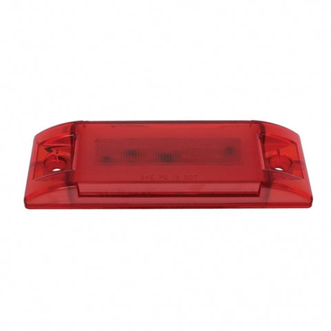 16 LED Rectangular GloLight (Clearance/Marker) - Red LED/ Red Lens