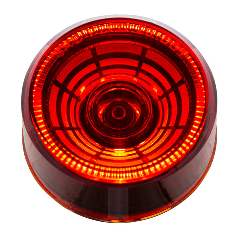 4 LED 2-1/2" Round Abyss Light (Clearance/Marker) - Red LED/Red Lens