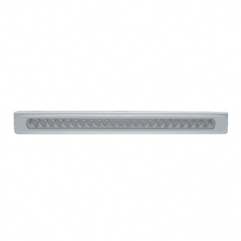 Stainless Light Bracket With 23 SMD LED 17-1/4" Light Bar & Bezel - Red LED/Clear Lens