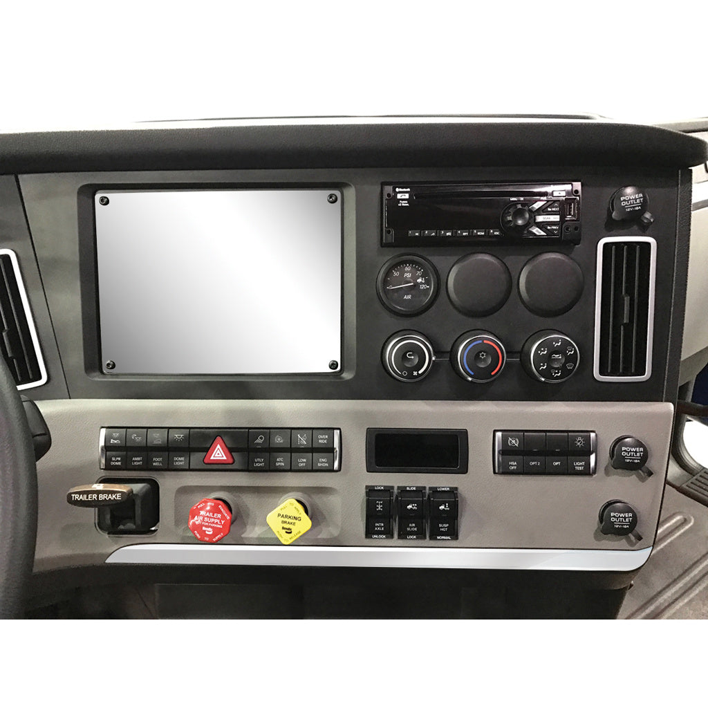 Chrome Plastic Center Dash Lower Panel Edge Trim For 2018-2023 Freightliner Cascadia