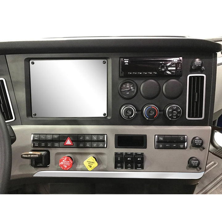 Chrome Plastic Center Dash Lower Panel Edge Trim For 2018-2023 Freightliner Cascadia