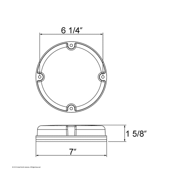 32 LED 7" GloLight (Stop, Turn & Tail) - Red LED/Red Lens