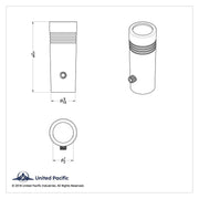 1-5/8" Short Toggle Switch Extension With Color Crystal - Blue Crystal