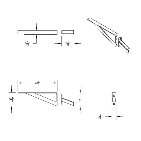 Universal Center Mounting Bracket For Half And Full Tandem Fenders-Driver