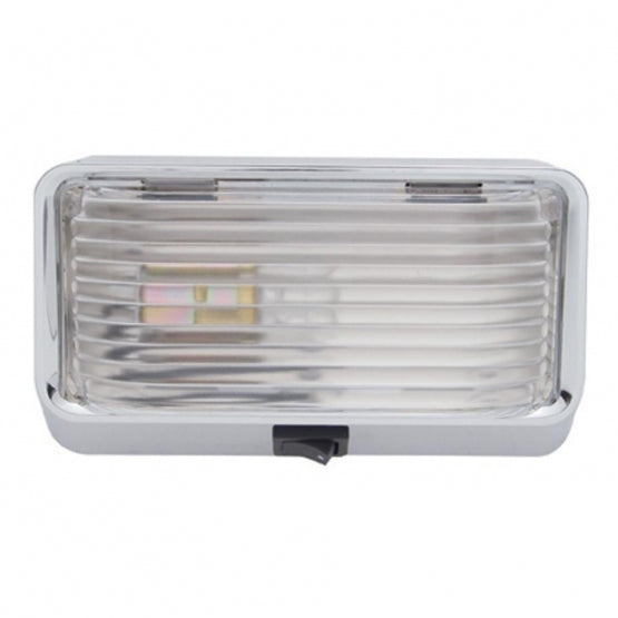 Interior Dome Light With Bulb &amp; On-Off Switch - Clear Lens