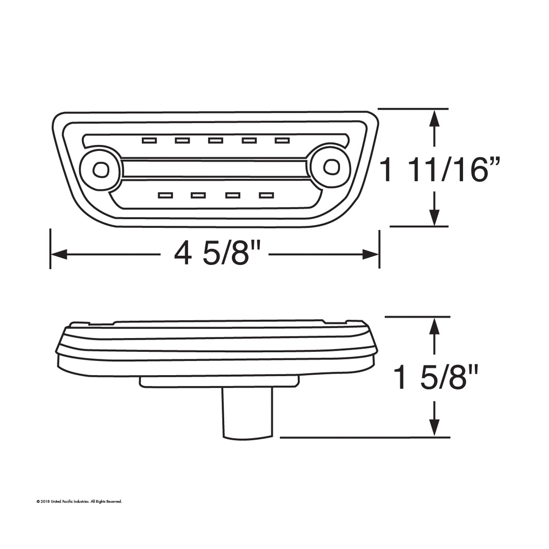 9 LED Cab Light For Peterbilt 579 &amp; Kenworth T680/T770/T880- Amber LED/Amber Lens
