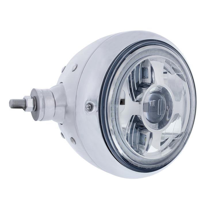 SS Guide 682-C Style Headlight Assembly W/LED Headlight &amp; Dual Color Position Light - L/H (Horizontal Mount)