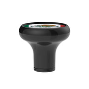 1/2"-13 Thread-On Gearshift Knob With Mexico Flag Sticker - Black