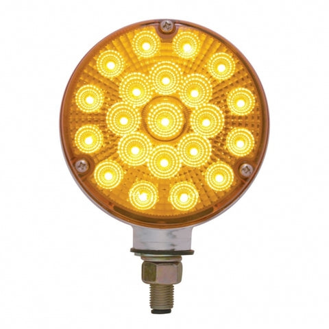 42 LED Reflector Double Face Turn Signal Light - Amber & Red LED/Amber & Red Lens