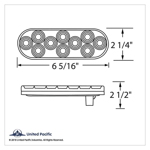 20 LED 6" Oval Back-Up Light Kit - Competition Series