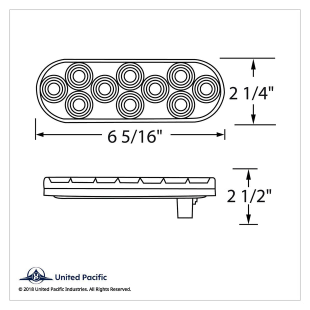 20 LED 6" Oval Back-Up Light Kit - Competition Series