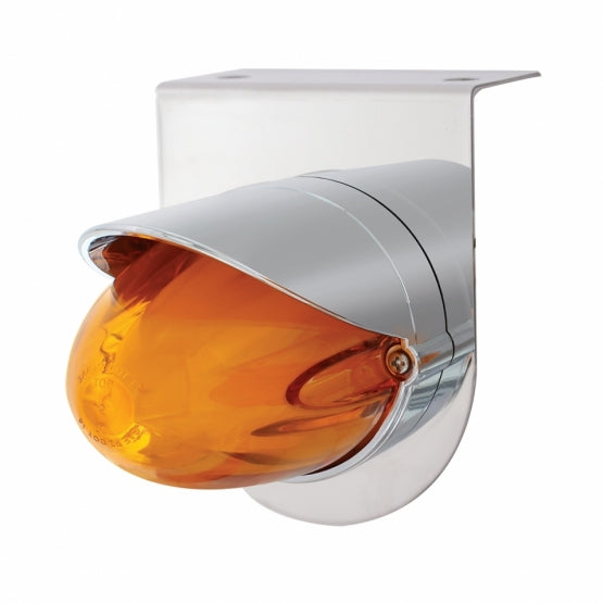 SS Bracket With 9 LED Dual Function GloLight Watermelon Grakon 1000 Light &amp; Visor -Amber LED &amp; Lens