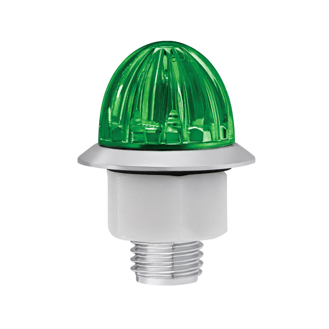4 LED 3/4" Mini Watermelon Double Fury Light With Clear Lens (Clearance/Marker) - Amber &amp; Green LED