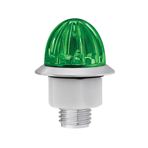 4 LED 3/4" Mini Watermelon Double Fury Light With Clear Lens (Clearance/Marker) - Amber & Green LED