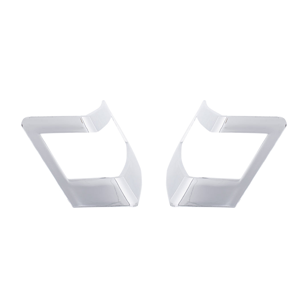 Chrome Plastic Turn Signal Bezels For 2018-2024 Freightliner Cascadia (Pair)
