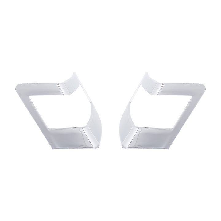 Chrome Plastic Turn Signal Bezels For 2018-2024 Freightliner Cascadia (Pair)