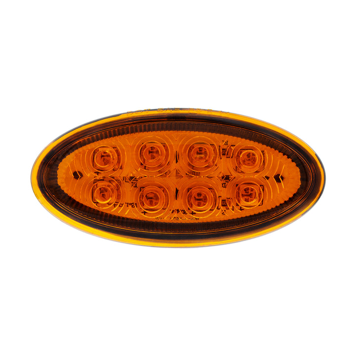 8 LED Fender Parking &amp; Turn Signal Light For Peterbilt 386 (2006-2014) &amp; 387 (2006-2010)-Amber LED/Amber Lens