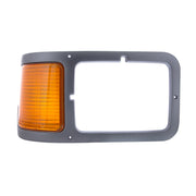 Gray Plastic Headlight Bezel With Parking Light For 2000-2015 Ford F-650/F-750 - Passenger