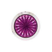 4 LED 3/4" Mini Watermelon Double Fury Light With Clear Lens (Clearance/Marker) - Amber & Purple LED