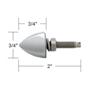 Chrome Bullet License Plate Fastener (4-Pack)