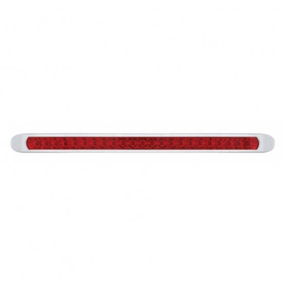 23 LED 17-1/4" Reflector Light Bar With Bezel (Stop, Turn &amp; Tail) - Red LED/Red Lens