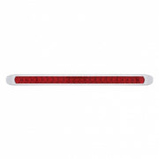 23 LED 17-1/4" Reflector Light Bar With Bezel (Stop, Turn & Tail) - Red LED/Red Lens
