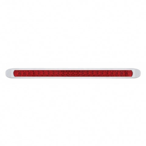 23 LED 17-1/4" Reflector Light Bar With Bezel (Stop, Turn & Tail) - Red LED/Red Lens