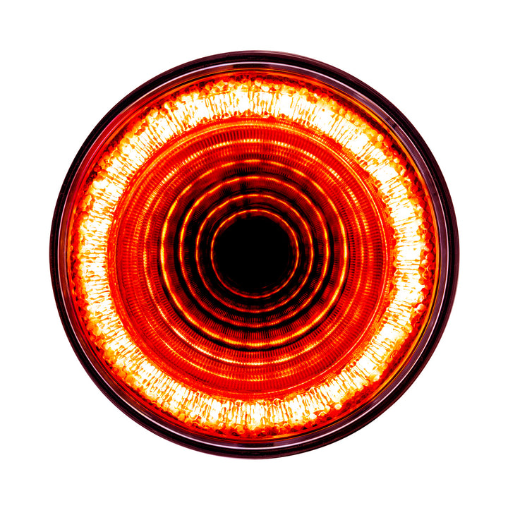 24 LED 4" Round Mirage Light (Stop, Turn &amp; Tail) - Red LED/Clear Lens United Pacific 36654