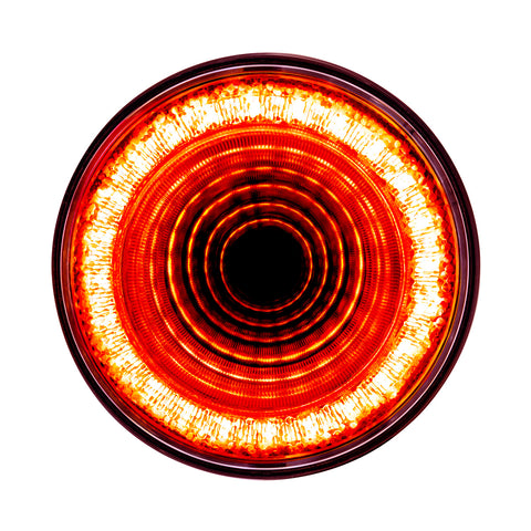 24 LED 4" Round Mirage Light (Stop, Turn & Tail) - Red LED/Clear Lens