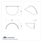 Stainless Steel Extended Style Visor For 7" Headlight