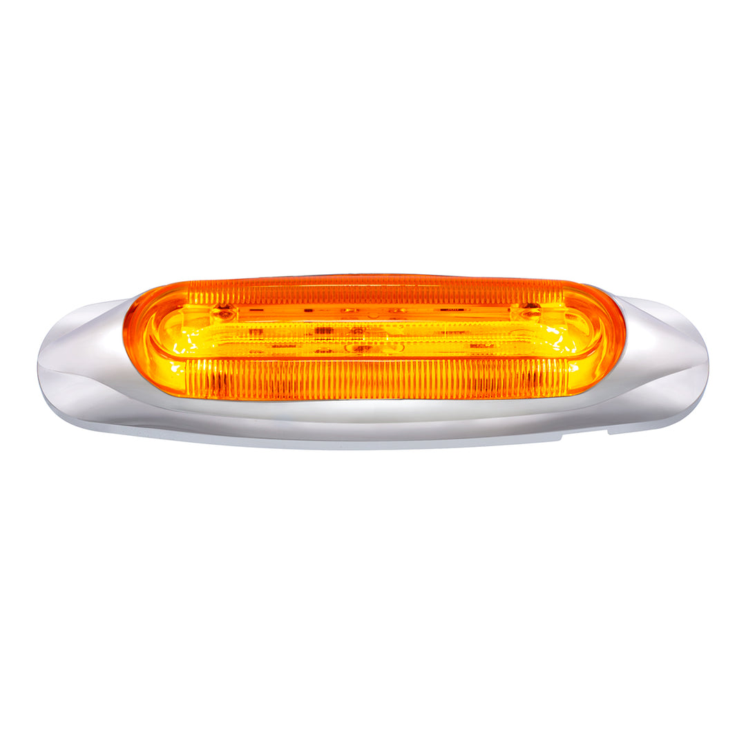 4 LED LIGHTTRACK Light (Clearance/Marker) - Amber LED/Amber Lens