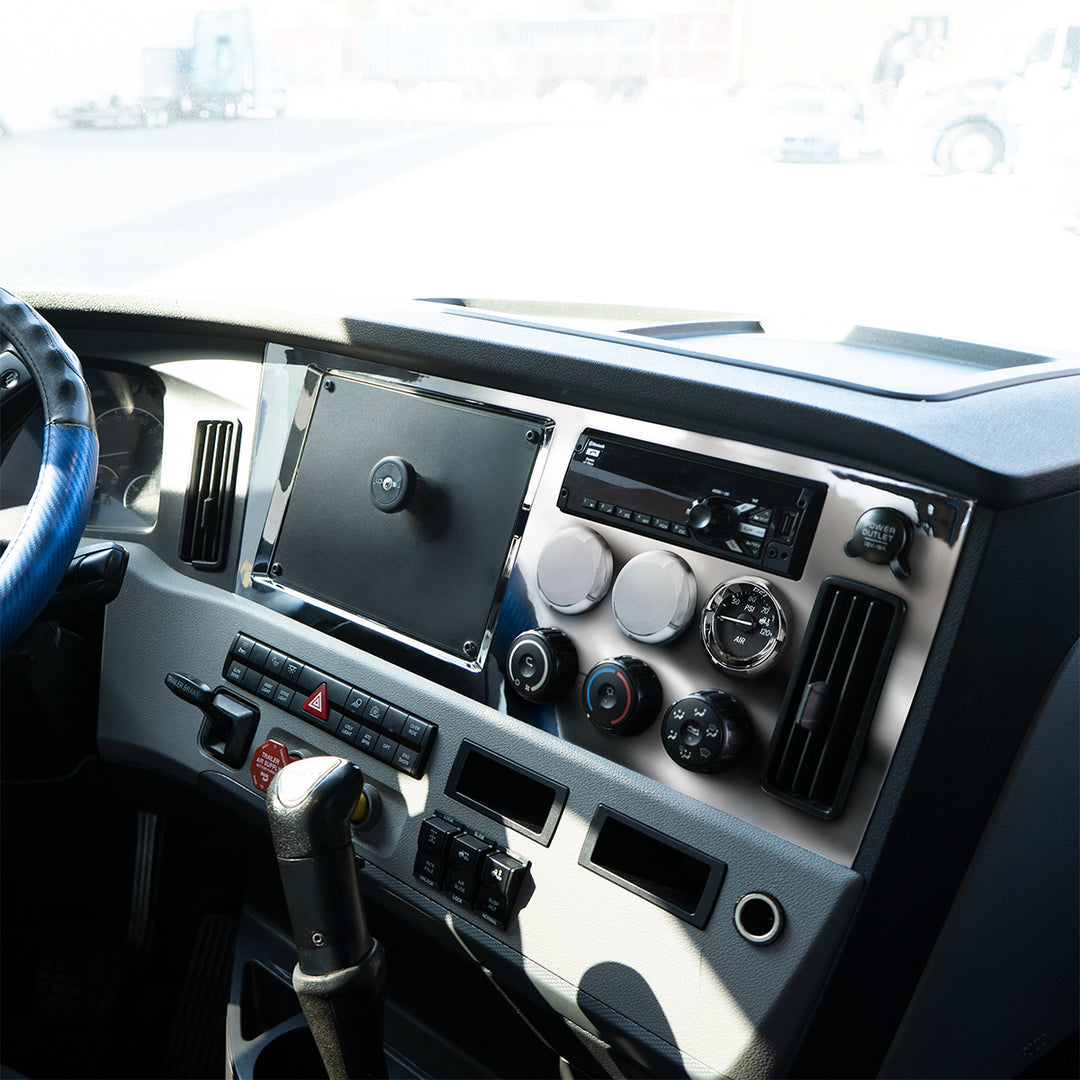 Chrome Center Dash Upper Panel For 2018-2023 Freightliner Cascadia