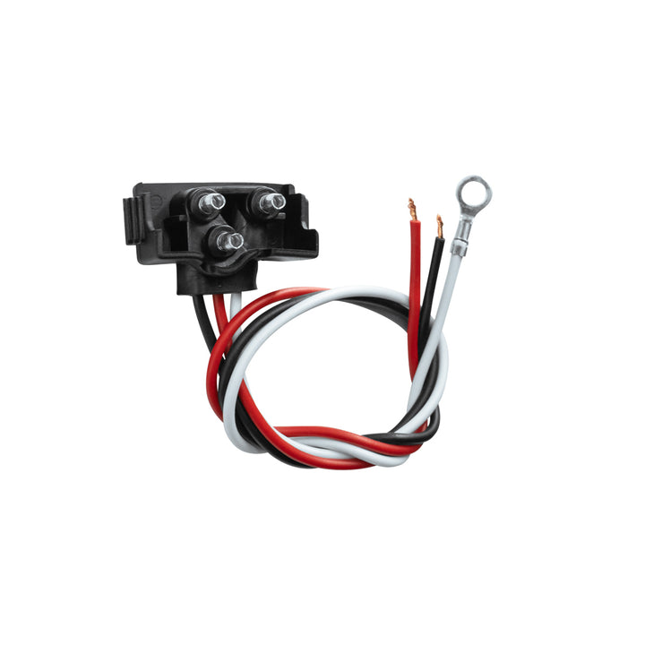 3 Wire Pigtail With 3 Prong Right Angle Plug - 12" Lead (Retail)