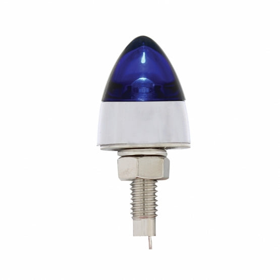 LED Bullet License Plate Fastener - Blue (2-Pack)