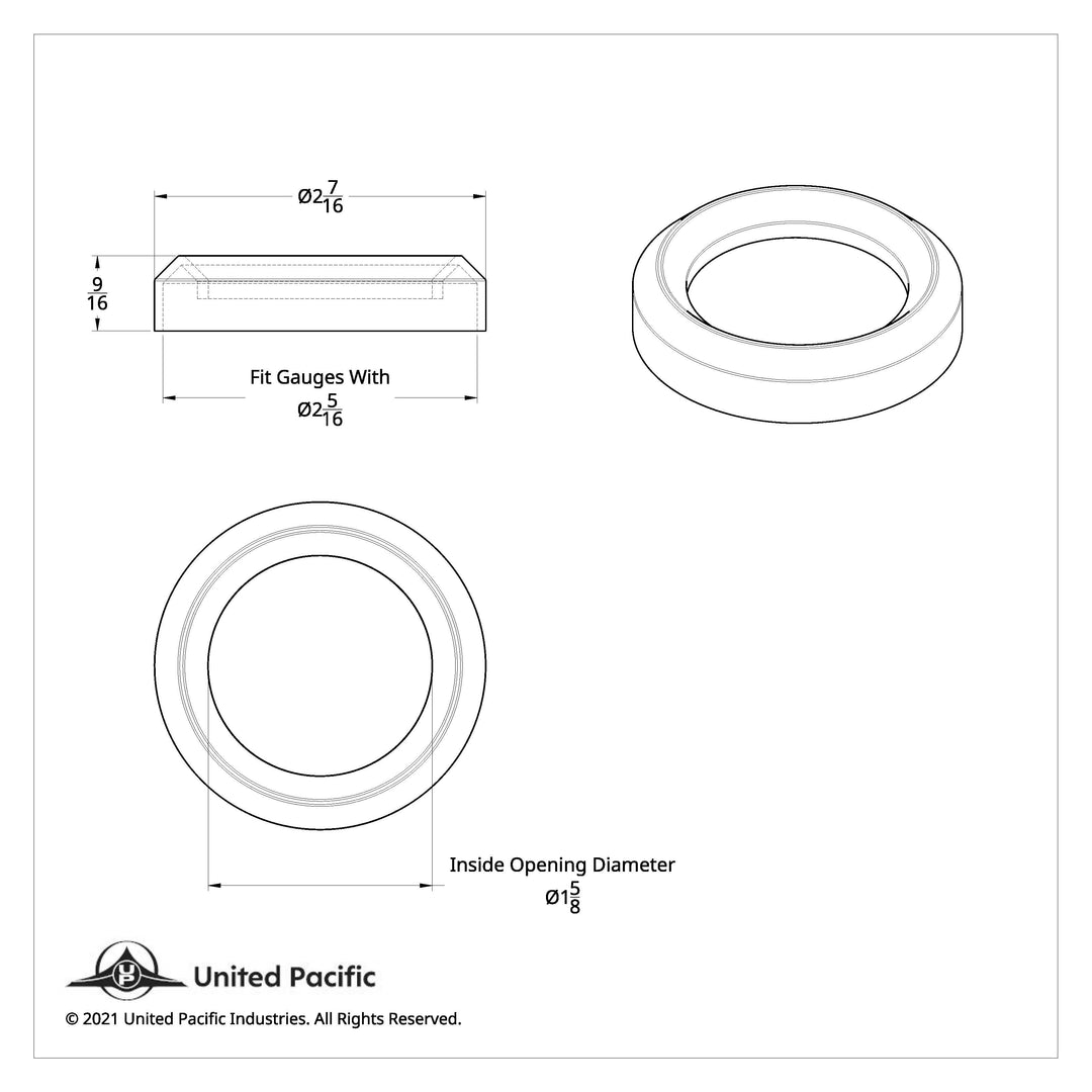Chrome Plastic Small Gauge Bezel For 1996-2010 Freightliner Century