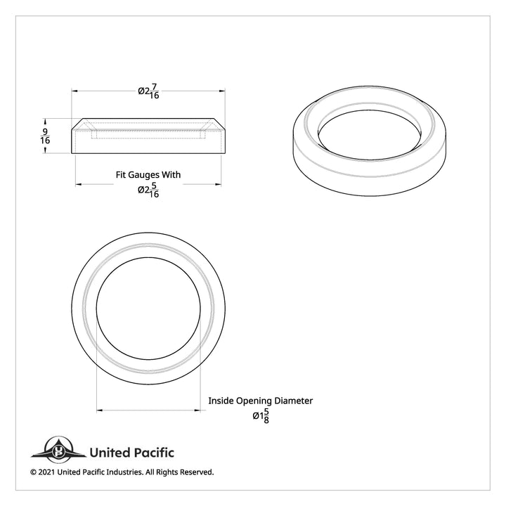 Chrome Plastic Small Gauge Bezel For 1996-2010 Freightliner Century