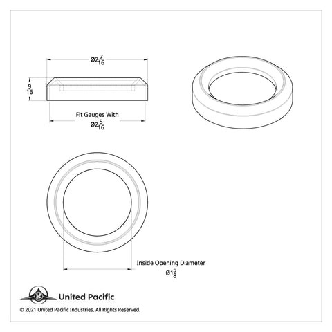 Chrome Plastic Small Gauge Bezel For 1996-2010 Freightliner Century