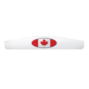 4" X 24" Chrome Bottom Mud Flap Weight With Oval Canada Flag Emblem