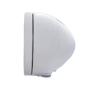 Chrome Classic Headlight H4 With 34 White LED & Signal - Clear Lens