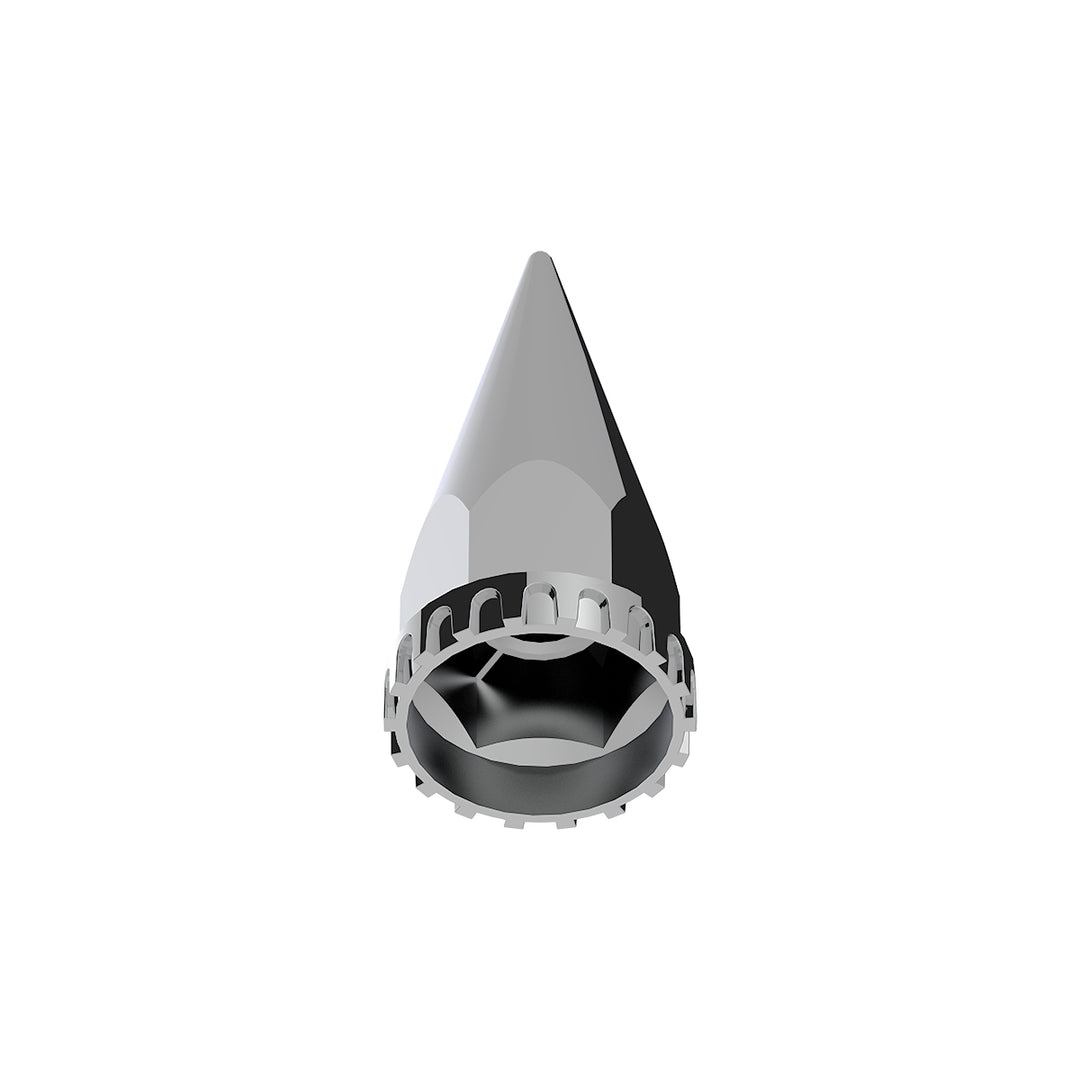 33mm X 4-3/4" Chrome Super Spike Nut Covers - Thread-On (60-Pack)