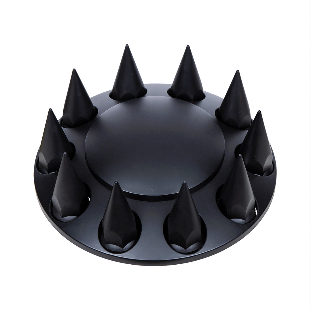 Dome Front Axle Cover With 33mm Spike Thread-On Nut Covers - Matte Black