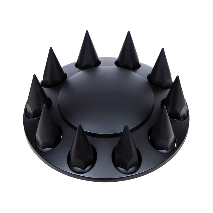 Dome Front Axle Cover With 33mm Spike Thread-On Nut Covers - Matte Black