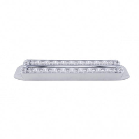 Dual 10 LED 9" Turn Signal Light Bars - Amber LED/Clear Lens