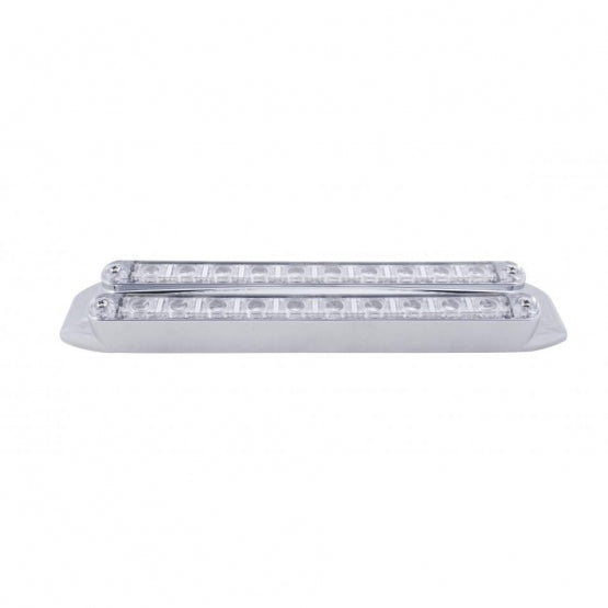 Dual 10 LED 9" Turn Signal Light Bars - Amber LED/Clear Lens