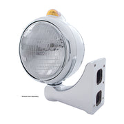 Chrome Guide 682-C Headlight 6014 & Dual Mode LED Signal - Amber Lens