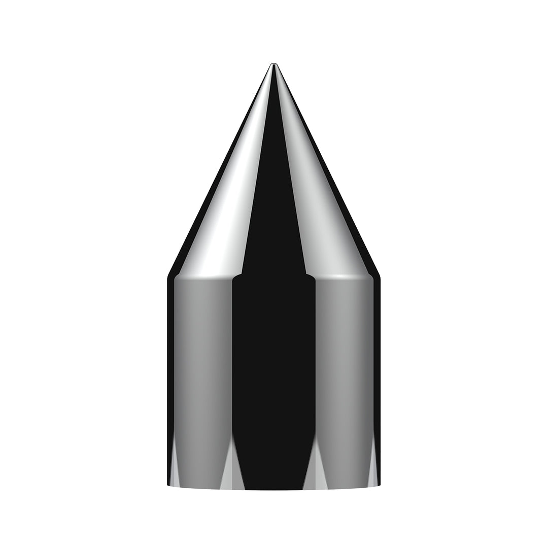 1-1/8" x 2-13/16" Chrome Plastic Spike Nut Covers - Push-On (Color Box Of 10)