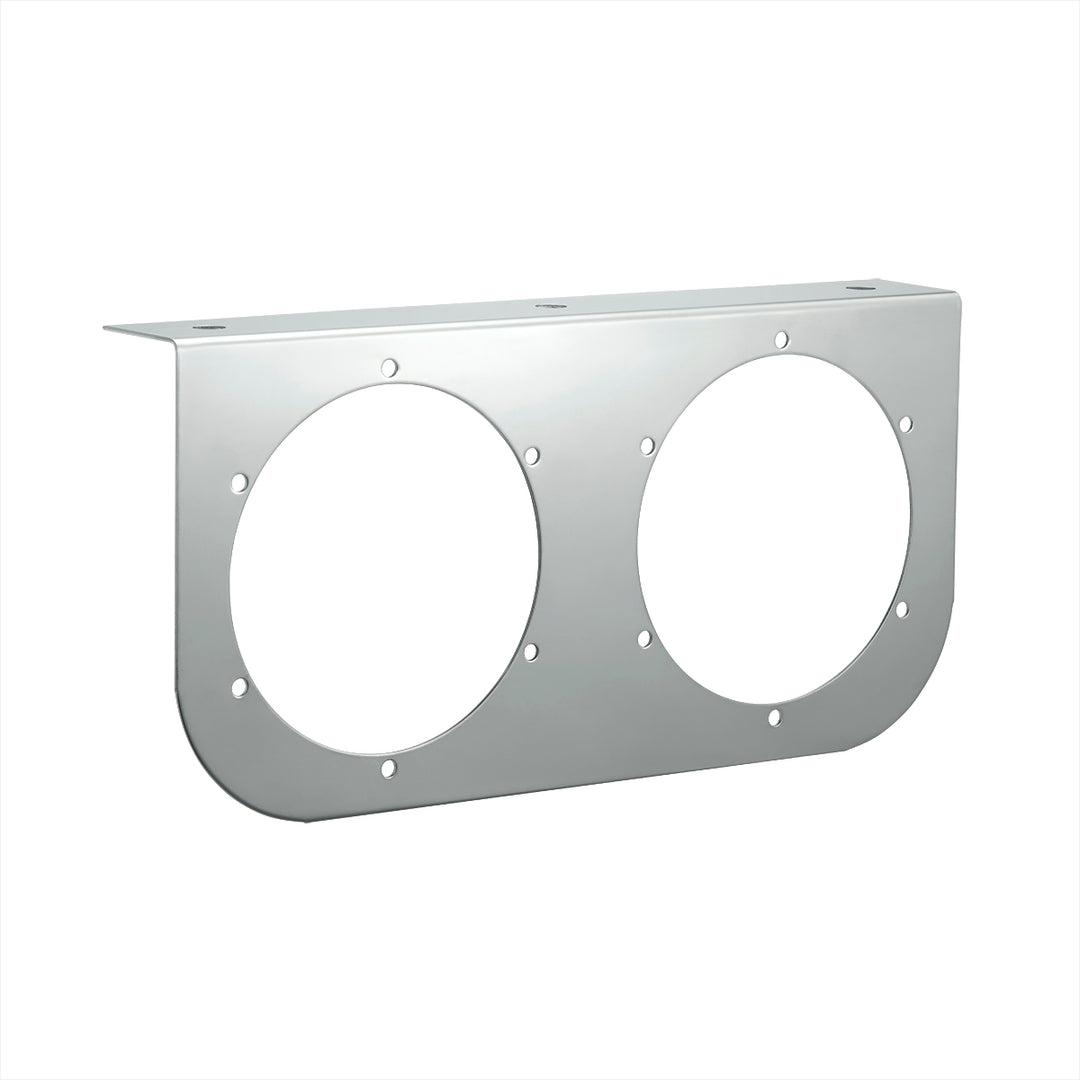 Stainless Light Bracket With 2X 4" Light Cutouts