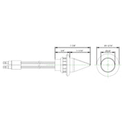 4 LED Dual Function 3/4" Mini Spike Light With SS Bezel (Clearance/Marker) - Amber LED/Amber Lens