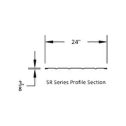 120" 430 Stainless Steel (16ga) Beaded Edge Ribbed Full Fender 54" Spread - SR Series (Pair)